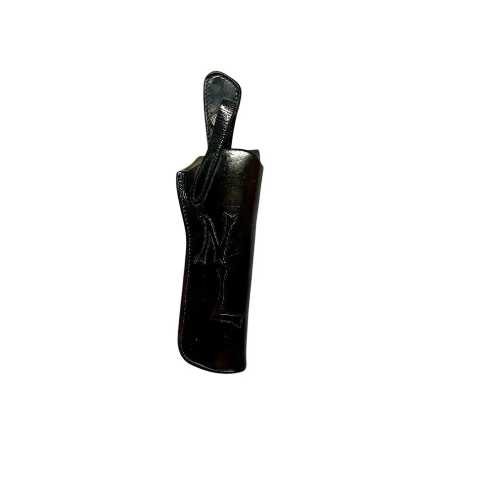 Vintage Bucheimer Leather Holster‎ #470 Black Tooled Initials NL